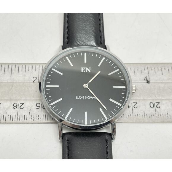 Elon Novac ALEXANDER IOB Black Wristwatch, MSRP $229 - Picture 4 of 14